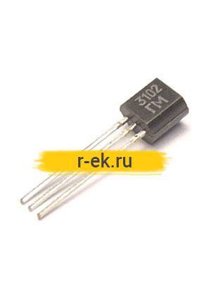 КТ3102ГМ, Транзистор NPN 20В 0.2А 0.25Вт 200Мгц TO92 (КТ-26)