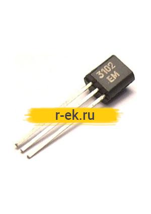 КТ3102ЕМ, Транзистор NPN 20В 0.2А 0.25Вт 300Мгц TO92 (КТ-26)
